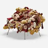 Cartoon chair by Fernando and Humberto Campana, 2007, stuffed animals, stainless steel, sold Oct 2022