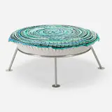 Vitória Régia stool (medium) by Fernando and Humberto Campana, 2002, Ethylene vinyl acetate, stainless steel, sold Oct 2022