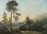 Winterliche Fuchsjagd, 1846 by Ulrich, Johann Jakob Ii., oil on canvas, sold Dec 2018