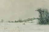 Winterlandschaft, 1886 by William Röthlisberger, oil on canvas, sold Dec 2018