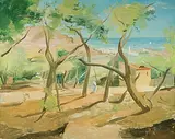 Landschaft bei Baida (Sizilien)", 1924 by Max Gubler, oil on canvas, offered Dec 2018