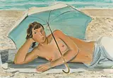 Baigneuse by Maurice Barraud, oil on canvas, sold Dec 2018