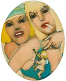 Amors Pfeil, 1977 by Mario Comensoli, oil on board, offered Dec 2018