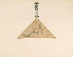 Pyramide I by Jürgen Brodwolf, 1973, collage, offered Dec 2018