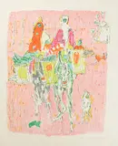 Begenung auf Kos by Alois Carigiet, 1962, color lithograph, sold Dec 2018