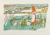 Schaftränke by Alois Carigiet, 1978, color lithograph, sold Dec 2018
