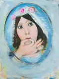 Pfeiffende Braut by Mario Comensoli, 1975, gouache, sold Dec 2018
