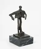 Kleiner Businessmann by Kurt Laurenz Metzler, 1993, bronze, sold Dec 2018