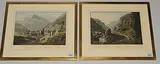 Vue du Village de Simplon" / "Entrée du vallon de Dovedro by Simplon & Dovedro, aquatint, offered Dec 2018