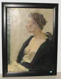 Akademiestudie", 1918 by August Herzog, oil on canvas, sold Dec 2018