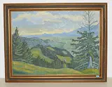 Blick von einer Anhöhe ins Rheintal, 1933 by E. Osterwalder, oil on canvas, sold Dec 2018