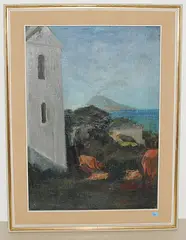Blick auf den Vesuv by Alfred Roth, oil on canvas, offered Dec 2018