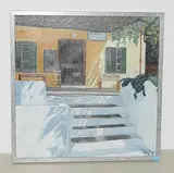 Die Treppe zum Kaffeehaus by Kathy Thys, oil on canvas, sold Dec 2018