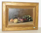 Zwei Zwiebeln und Kohlrabi", um 1953 by Werner Weber, oil on canvas, sold Dec 2018