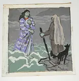 Hirte by Fred Stauffer, gouache, offered Dec 2018