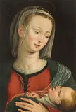 Maria mit Kind by Antwerpen, 16.Jh., oil on panel, offered Sep 2018