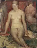 Sitzender Akt by Grigory Efimovic Gluckmann, 1930, oil on panel, offered Sep 2018