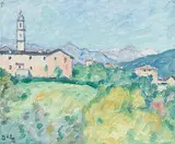 Vue de Dronéro, Italie by Georges d'Espagnat, oil on canvas, offered Sep 2018