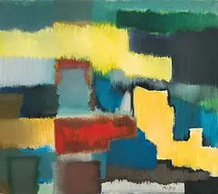 Stufen by Fritz Winter, 1964, Öl auf Leinwand, sold Sep 2018