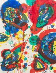 Firework by Sam Francis, 1963, gouache, sold Sep 2018