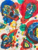 Firework by Sam Francis, 1963, gouache, sold Sep 2018