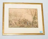 Das Gefecht im Walde by Victor Sillig, watercolor, offered Sep 2018