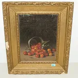 Stilleben mit Kirschen by Heinrich Brandes, oil on canvas, offered Sep 2018