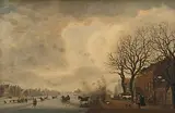Wintervergnügen auf der Amstel by Holland, 18.Jh., oil on panel, sold Sep 2018