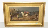 Pferdemarkt by München, 19.Jh., oil on panel, sold Sep 2018
