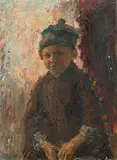 Knabe in chinesischem Gewand by Fritz Fischer, oil on canvas, sold Sep 2018