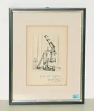Le Microscope by Bernard Buffet, 1959, etching, sold Sep 2018