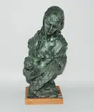 Mutter mit Kind by Pietro Foglia, bronze, offered Sep 2018