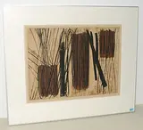 Ohne Titel by Hans Hartung, color aquatint, sold Sep 2018