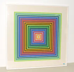 Ohne Titel by Francisco Sobrino, color screenprint, sold Sep 2018