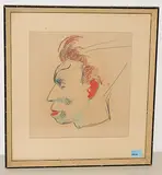 Clown by Milivoj Uzelac, chalk, sold Sep 2018
