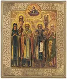 Russisch, Ende 19.Jh by Heiligenikone mit, tempera, offered Sep 2018