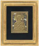 Russisch, 19.Jh by Lot: 3 Metallikonen, bronze, sold Sep 2018