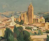 Segovia, die Kathedrale by Adolphe Milich, oil on canvas, sold Sep 2018