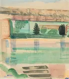 Solitude by Serge Brignoni, 1932, watercolor, sold Sep 2018
