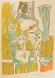 Harlequin mit Affe by Alois Carigiet, 1964, color lithograph, offered Sep 2018