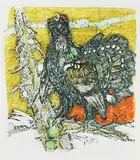 Auerhahn 2 by Alois Carigiet, 1976, color lithograph, sold Sep 2018