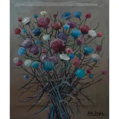 Chardons du Liban by Bibi Zogbé, 1967, oil on canvas, sold Jun 2023