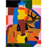 Horse Man by James Ulmer, 2018, acrylic on canvas, sold Jun 2023