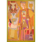 The Wedding Party by Jean Varda, acrylic collage on board, sold Jun 2023