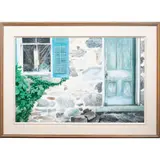 Stone Wall of Cottage by Robert Peachy, 1989, acrylic on masonite, sold Jun 2023