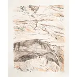 Mummy Cave Ruins at Canyon de Citely by Phillip Pearlstein, lithograph, sold Jun 2023