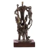 Family by Aharone Bezalel, bronze sculpture, sold Jun 2023