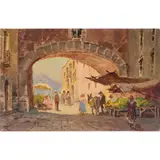 Untitled by Oscar Ricciardi, oil on cardboard, sold Jun 2023