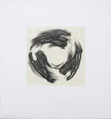 Untitled by Gary Simmons, lithograph in colors, sold Jun 2023