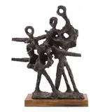 Brutalist Figures by Aharone Bezalel, bronze sculpture, sold Jun 2023